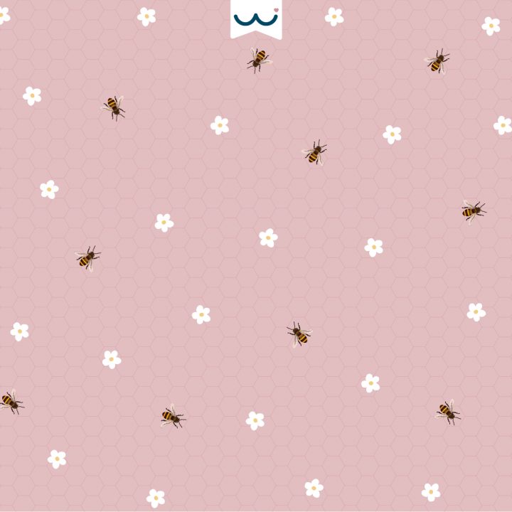 Wallpaper iPad-Rosa abelhinha
